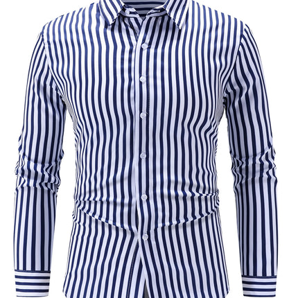 Men's Striped Shirt #25062405 - | Sky Blue / S