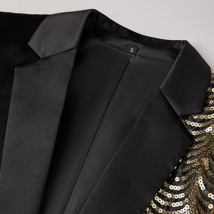 Men's Golden Sequins Blazer  #S8029