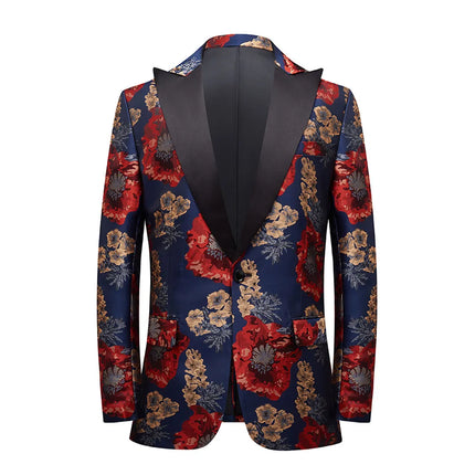 Men's Floral Jacquard Blazer #S8092