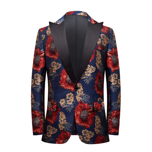 Men's Floral Jacquard Blazer #S8092