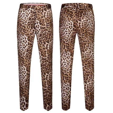Men's Leopard Print Suit #M8002 - Suits | Multicolour / XS