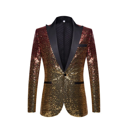 Men's Golden Multicolor Sequins Blazer #S8051 - Blazers | Color6 / XS