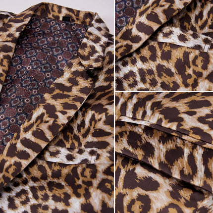 Men's Leopard Print Suit #M8002 - Suits | Multicolour / XS