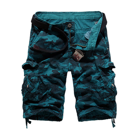 Men's Camouflage Print Shorts #25061238 - Pants | Blue / 28