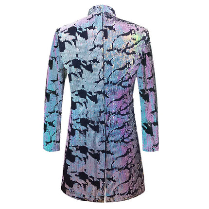 Men's Multicolor Sequins Blazer #S8400 - Blazers | Color1 / XS