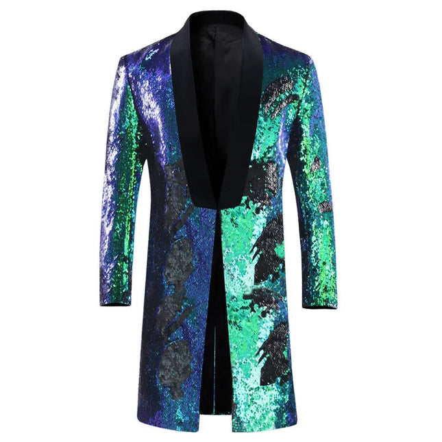 Men's Sequin Mandarin Blazer #S8403